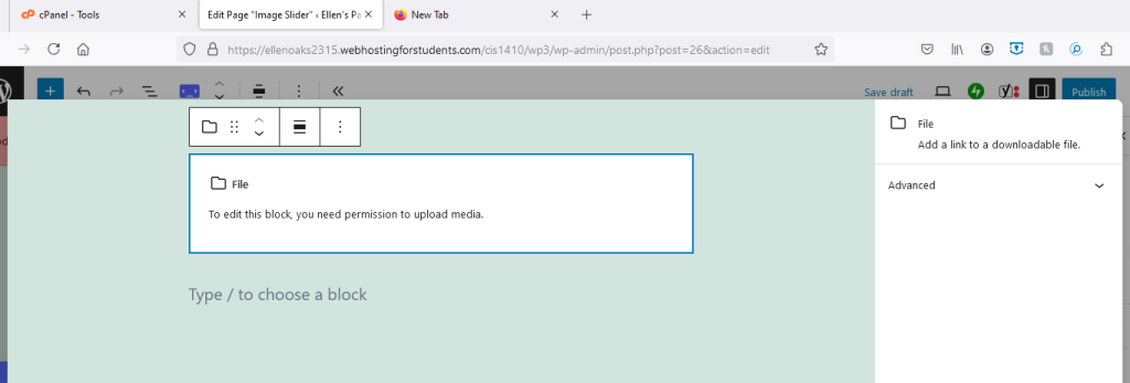 permission error screenshot